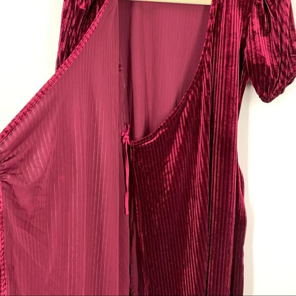 Privacy Please Maroon Velvet Wrap Dress Women’s Size Small NWOT - Picture 10 of 10